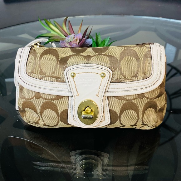 Coach Handbags - Coach Legacy Signature Flap Gigi Wristlet Bag Y2K 90s